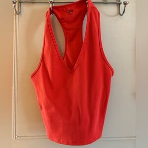 EUC Alo Yoga cropped tank with built in bra. Size L.